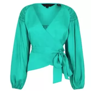 Image of Ted Baker Tavia Wrap Blouse - Green