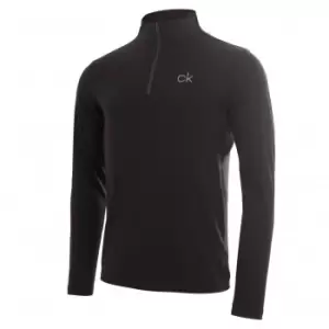Image of Calvin Klein NEWPORT HALF ZIP - BLACK - S