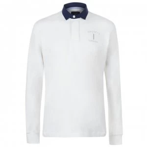 Image of Hackett Classic Rugby Polo Shirt - Ecru