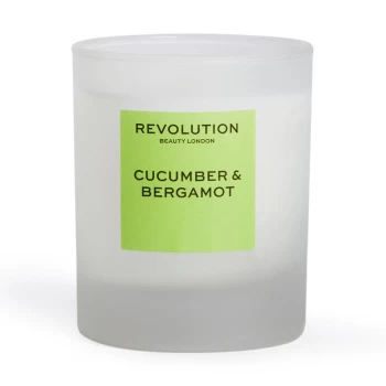 Image of Revolution Home Cucumber & Bergamot Scented Candle 200g