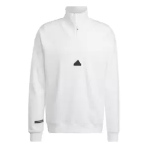 Image of adidas Quarter Zip Sweatshirt - White
