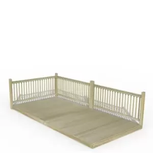 Image of Forest Garden Decking Kit 2.4 x 4.8m with 4 x Balustrade