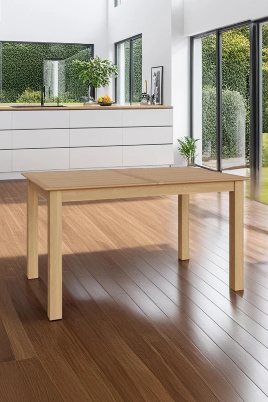 Image of FWStyle FWStyle Solid Natural Oak 1.4M Extending Dining Table in Brown Brown One Size Unisex 5056413124807