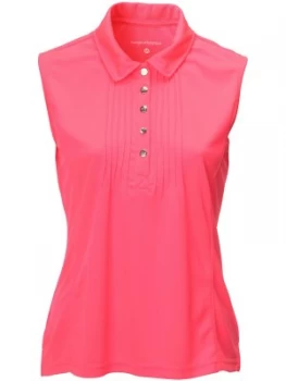 Image of Swing Out Sister Adele Pique Sleeveless Shirt Pink