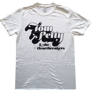 Image of Tom Petty & The Heartbreakers - Logo Unisex Medium T-Shirt - White