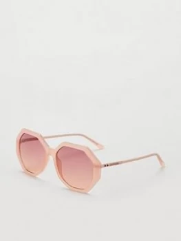Image of Calvin Klein American Essentials Hexagon Sunglasses - Peach