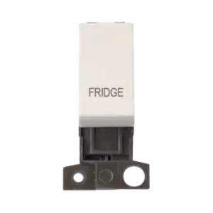 Image of Click Scolmore MiniGrid 13A Double-Pole Ingot Fridge Switch Polar White - MD018PW-FD
