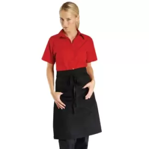 Image of Dennys Unisex Adults Catering Waist Apron With Pocket (One Size) (Black)