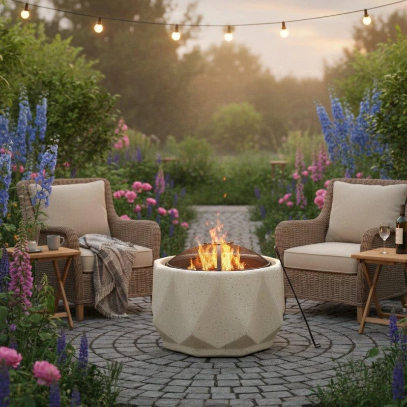 Image of Linea Linea Round MGO Firepit63 Grey unisex One Size