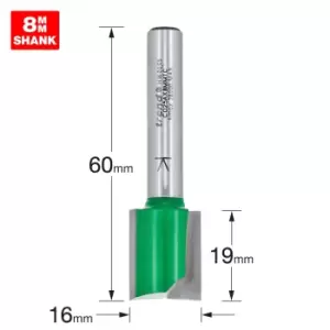 Image of Trend CRAFTPRO Two Flute Straight Router Cutter 16mm 19mm 8mm