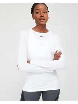 Image of Nike Pro Training Long Sleeve Top - White