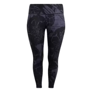 Image of adidas Optime Superher Training 7/8 Tights (Plus Size) Wo - Blue