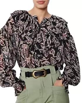 Image of ba & sh Genny Printed Blouse
