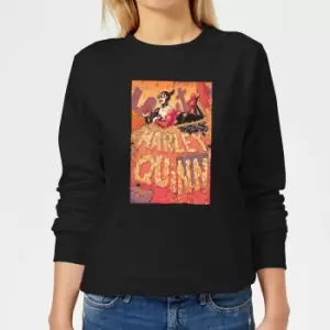 Image of Batman Harley Quinn Cover Womens Sweatshirt - Black - L - Black