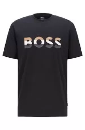 Image of Hugo Boss Large Logo T-Shirt Black Size 2XL Men