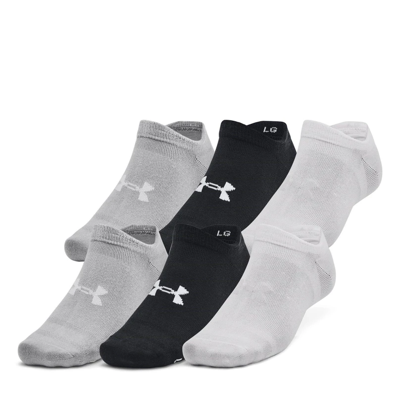 Image of Under Armour No Show Sock 6pk Trainer Socks Ladies 4-8 Pink 41104969050