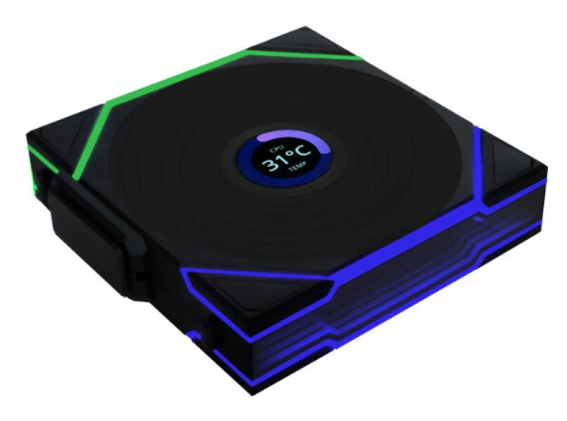 Image of Lian Li Lian Li Uni Fan TL140 LCD Wireless Computer case 14cm Black 14TLLCD1W1B