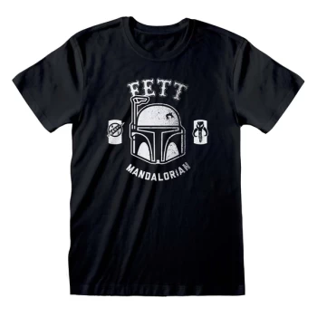 Image of Star Wars - Fett Mandalorian Unisex Medium T-Shirt - Black