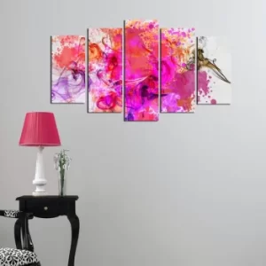 Image of 5ABSMDF-19 Multicolor Decorative MDF Painting (5 Pieces)