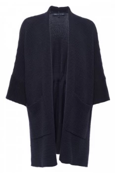 Image of French Connection Obi Knits Oversized Coatigan Utility Blue