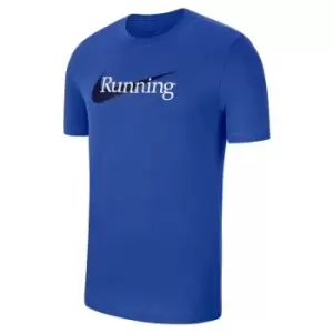Image of Nike Dri-FIT Mens Running T-Shirt - Blue