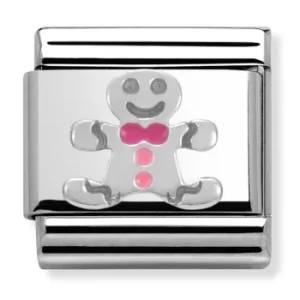 Image of Nomination CLASSIC Silvershine Christmas Gingerbread Man Charm...