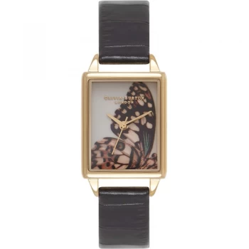 Image of Woodland Animals Butterfly Gold & Black Watch