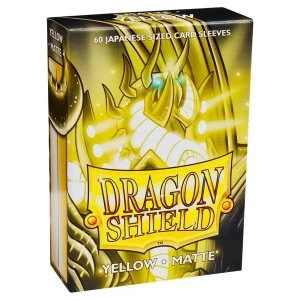 Image of Dragon Shield Matte Yellow Japanese Size Card Sleeves - 60 Sleeves