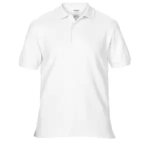Image of Gildan Mens Premium Cotton Sport Double Pique Polo Shirt (M) (White)