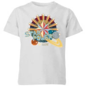 Image of Captain Marvel Star Power Kids T-Shirt - Grey - 3-4 Years