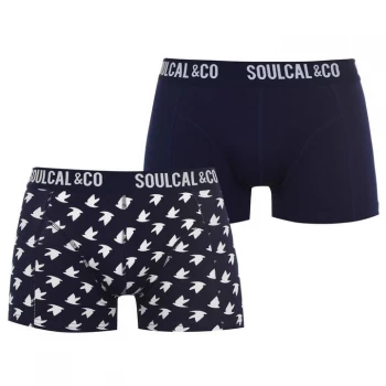 Image of SoulCal Trunks Pack of 2 - Peacoat/BirdAOP