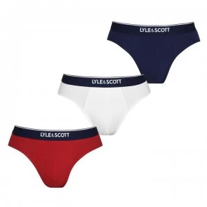 Image of Lyle and Scott Shaw 3 Pack Briefs - Red/Wht/Nvy