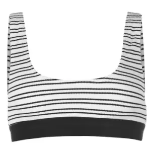 Image of French Connection French Sport Stripe Crop Bikini Top Ladies - Multi