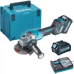 Image of Makita GA029G 40v Max XGT Cordless Brushless Paddle Switch Angle Grinder 125mm 2 x 2.5ah Li-ion Charger Case