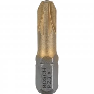 Image of Bosch Maxgrip Pozi Screwdriver Bit PZ3 25mm Pack of 3