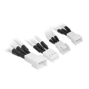 Image of BitFenix Alchemy 3-Pin to 3x 3-Pin Adapter 60cm - sleeved white/white