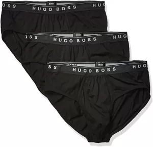Image of Hugo Boss 3 Pack Traditional Briefs Black Size L Men