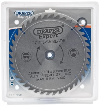 Image of Draper Expert TCT Saw Blade 230X30mmx40T 9481