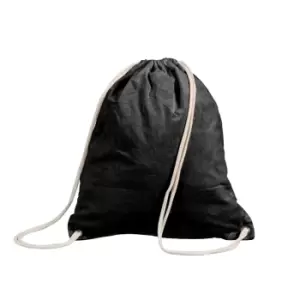 Image of Shugon Stafford Cotton Drawstring Tote Backpack Bag - 13 Litres (Pack of 2) (One Size) (Black)