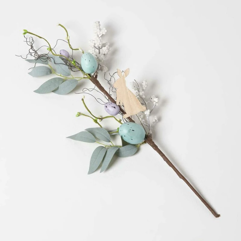 Image of Homescapes Easter Egg and Bunny Artificial Stem Blue