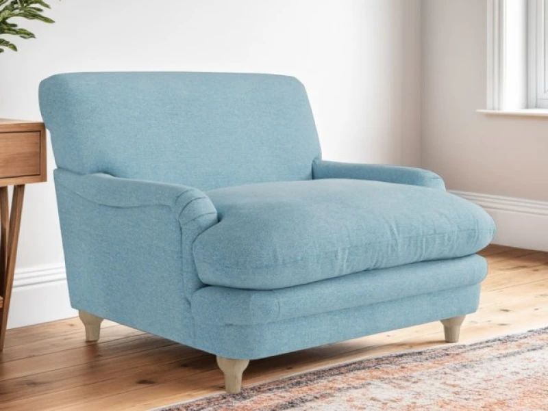 Image of LPD Plumpton Duck Egg Blue Fabric Chair