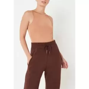 Image of Missguided Tall Racer Neck Slinky Bodysuit - Neutral