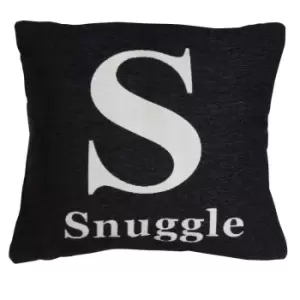 Image of Premier Housewares 'Snuggle' Cushion - Black