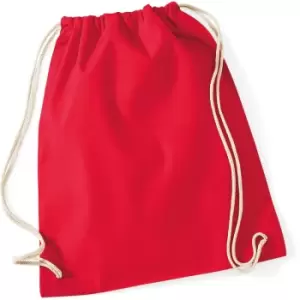 Image of Westford Mill - Cotton Gymsac Bag - 12 Litres (One Size) (Classic Red)