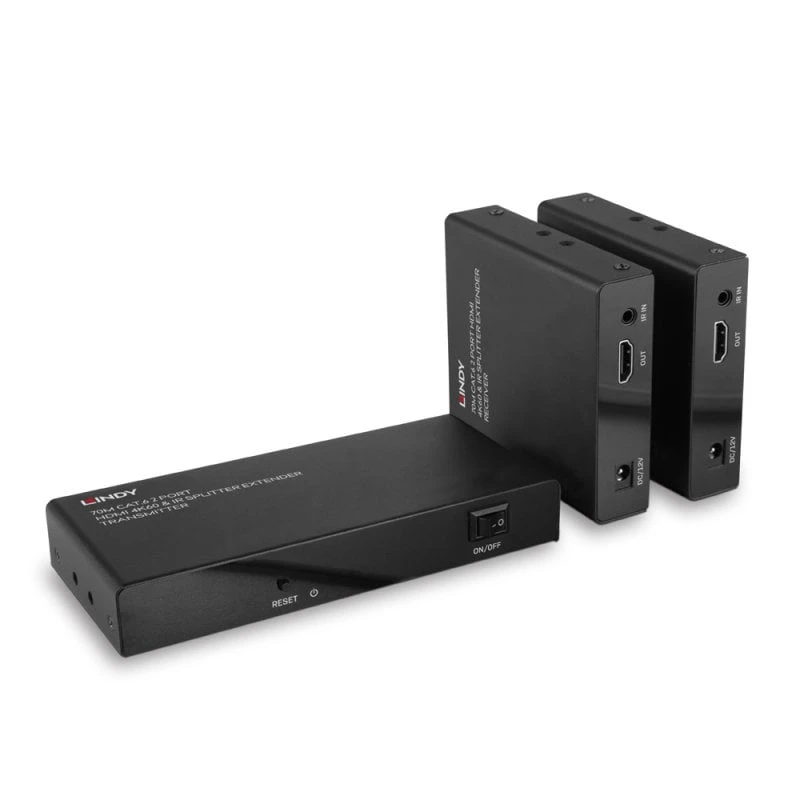 Image of Lindy 70m Cat.6 2 Port HDMI 4K60 & IR Splitter Extender
