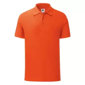 Image of Fruit Of The Loom Mens Iconic Pique Polo Shirt (S) (Flame Orange)