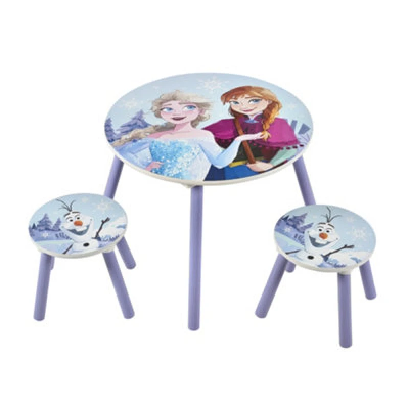 Image of Disney Frozen Children Kids Table & Chairs (2 Stools Included) - Ideal For Arts & Crafts, Homeschooling, Homework & More