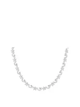 Image of Bibi Bijoux Silver Delicate Star & Moon Necklace