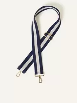 Image of Accessorize Stripe Webbing Bag Strap, Navy, Women