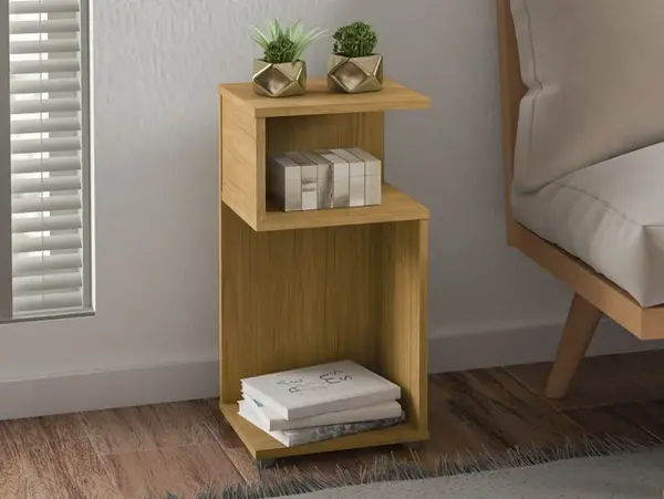 Image of Seconique Naples Oak Effect Side Table